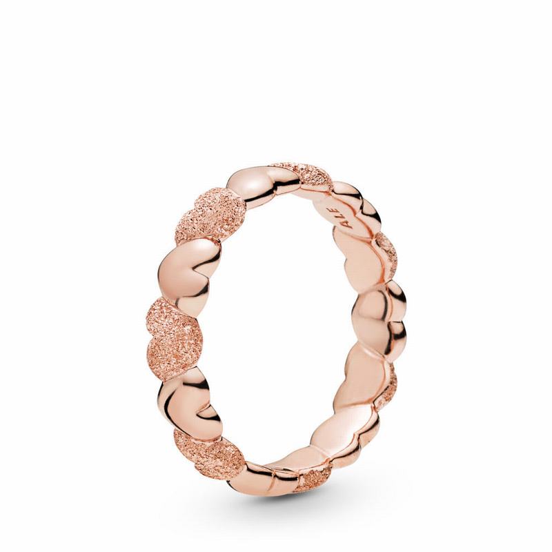 Pandora Rose™ Matte Brilliance Hearts Stackable Ring Sale NZ (056192-NFU)